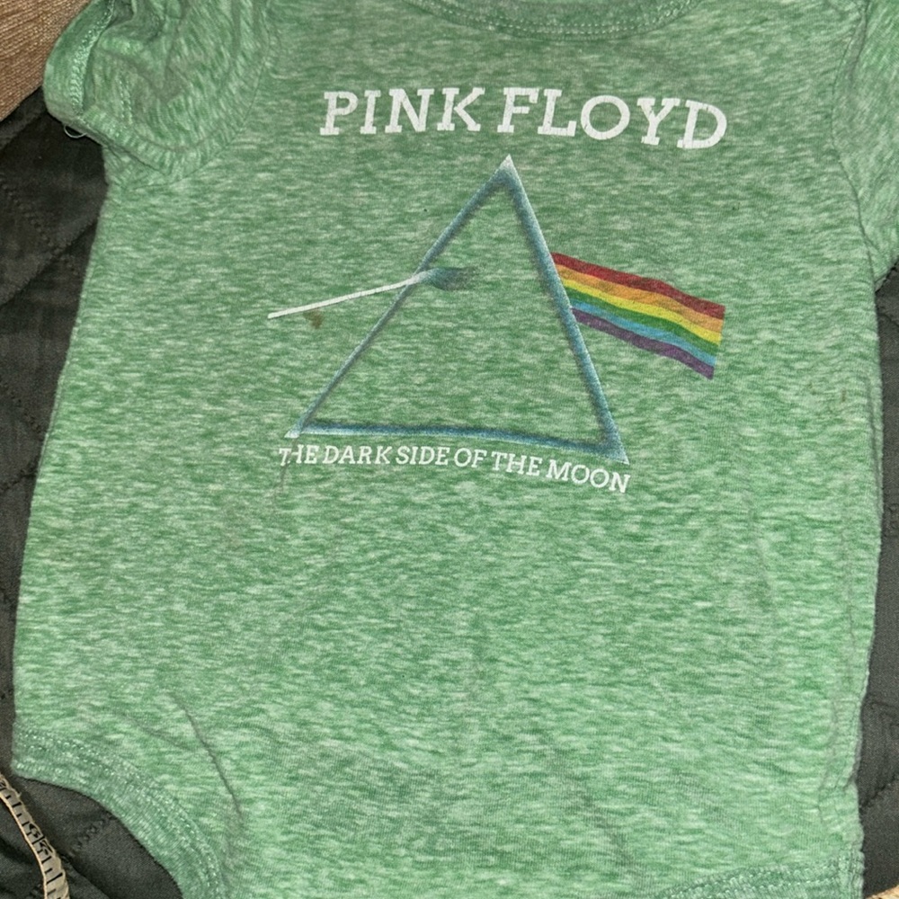 Pink Floyd 12m onesie THE DARK SIDE OF THE MOON light green 2016 music 1967